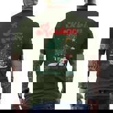 Rocking Around The Xmas Tree Snowman Rock And Roll Guitar Men's T-shirt Back Print