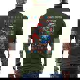 Santa's Tech Support Rebooting Christmas Ugly Sweater Men's T-shirt Back Print