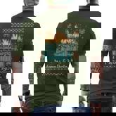 Ugly Christmas Sweater Dumpster Fire Merry And Bright Men's T-shirt Back Print