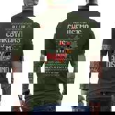 All I Want Is My Dachshund Wiener Dog Christmas Ugly Sweater Men's T-shirt Back Print