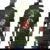 Workout Gym Christmas Ugly Sweater Bodybuilding Santa Xmas Men's T-shirt Back Print