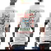 Santa Says 67 Ugly Christmas Sweater Santa Men's T-shirt Back Print