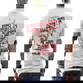 Vintage North Pole Rodeo Cowboy Santa Country Christmas Men's T-shirt Back Print