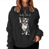 American Bully Pitbull Dog Love Support And Proud Bully Mom Women Sweatshirt