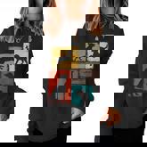 Labrador Vintage Collage Retriever Lab Dad Mom Dog Lover Women Sweatshirt