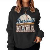 Vintage Baseball Mama Game Day Baseball Season Sports Mom Women Sweatshirt