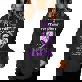 I Wear Purple For My Daughter Epilepsy Awareness Warrior Mom Women Sweatshirt