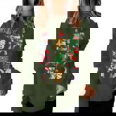 Christmas Squad Santa Dabbing Elf Family Matching Boys Girls Women Sweatshirt