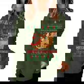 Merry Slothmas Ugly Christmas Sweater Cute Xmas Sloth Santa Women Sweatshirt