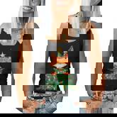 Fox Christmas Tree Pajamas Girls Boys Xmas Lights Women Tank Top