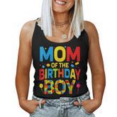 Mom Of The Birthday Boy Birthday Building Block Women Tank Top