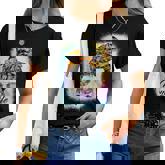 Messy Bun Woman & Monster Truck Mom Life Happy Tie Dye Women T-shirt