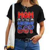 Mom Of The Birthday Boy Spider Web Family Matching Women T-shirt