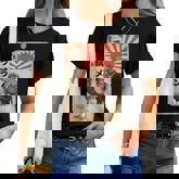 Vintage Japanese Samurai Capybara Rooster Chicken Anime Women T-shirt