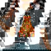 All Booked For Christmas Tree Lights Xmas Book Lovers Women Women's Oversized Comfort T-Shirt