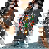 Christmas Squad Santa Dabbing Elf Family Matching Boys Girls Women's Oversized Comfort T-Shirt