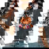 Mama Of Little Pumpkin First Birthday Autumn Pumpkin Women's Oversized Comfort T-Shirt