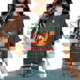 Merry Slothmas Ugly Christmas Sweater Cute Xmas Sloth Santa Women's Oversized Comfort T-Shirt