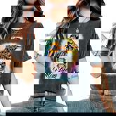 Messy Bun Woman & Monster Truck Mom Life Happy Tie Dye Women's Oversized Comfort T-Shirt