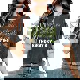 Mom Of The Birthday Boy Army Camouflage Birthday Party Women's Oversized Comfort T-Shirt