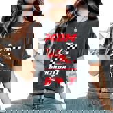 Mom Of The Birthday Boy Pit Crew Race Car Matching Family Women's Oversized Comfort T-Shirt