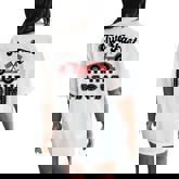 Two Fast Mom Of The Birthday Boy Racing Car Family Women's Oversized Comfort T-Shirt Back Print