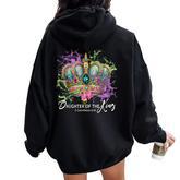 Daughter Of The King Christian Crown Princess Christian Women Oversized Hoodie Back Print