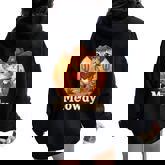 Meowdy Cat Cowboy Hat Vintage Wild West Western Pun Women Oversized Hoodie Back Print