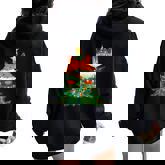 Fox Christmas Tree Pajamas Girls Boys Xmas Lights Women Oversized Hoodie Back Print