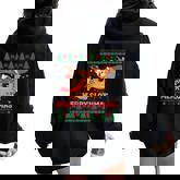 Merry Slothmas Ugly Christmas Sweater Cute Xmas Sloth Santa Women Oversized Hoodie Back Print