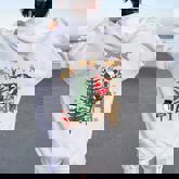 Christmas Holiday Camo Hunting Reindeer Deer Duck Xmas Santa Women Oversized Hoodie Back Print