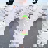 Coffee Drinking Elf Squad Xmas Family Matching Christmas Elf Women Oversized Hoodie Back Print