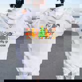 Just A Jolly Goose Santa Christmas Matching Family Xmas Women Oversized Hoodie Back Print