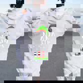 Nana Elf Squad Xmas Family Matching Group Christmas Elf Women Oversized Hoodie Back Print