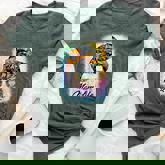 Messy Bun Woman & Monster Truck Mom Life Happy Tie Dye Bella Canvas T-shirt