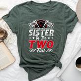 Sister Of The Two Fast 2Nd Birthday Racing Car Family Bella Canvas T-shirt