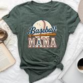 Vintage Baseball Mama Game Day Baseball Season Sports Mom Bella Canvas T-shirt