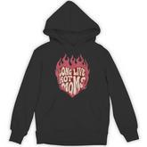 Long Live Hot Moms Vintage Flaming Heart Empowered Energy Hoodie