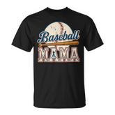 Vintage Baseball Mama Game Day Baseball Season Sports Mom T-Shirt