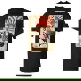 Vintage Japanese Samurai Capybara Rooster Chicken Anime T-Shirt