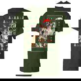 Australian Shepherd Dog Christmas Ugly Sweater Santa Xmas T-Shirt