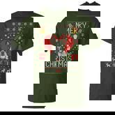 French Bulldog Santa Hat Frenchie Dog Ugly Christmas Sweater T-Shirt