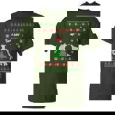 Dinosaurs And Santa Ugly Christmas Sweater T-Shirt