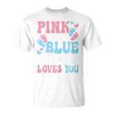 Pink Or Blue Mommy Loves You Cute Gender Reveal Mom Women T-Shirt