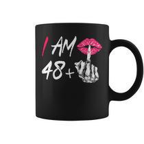 I Am 49 Plus 1 Middle Finger Pink Queen Crown 49Th Birthday Coffee Mug -  Thegiftio
