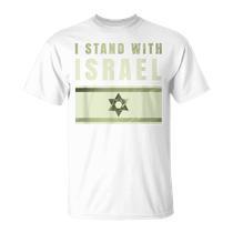 Camiseta 'I Stand With Israel' – Bandera Israelí – Apoyo A Israel – Unisex