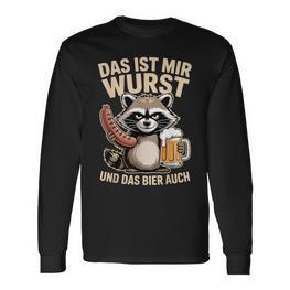 Das Ist Mir Wurst Und Das Bier Auch Waschbär Grillen Langarmshirts - Seseable