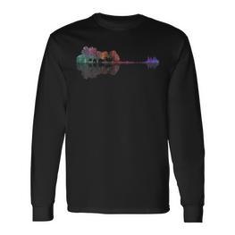 Farbigespiegelbild Gitarre Langarmshirts - Seseable