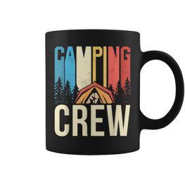 Camping Crew Campingplatz Camper Lagerfeuer Camp Tassen - Seseable