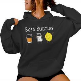 Tequila Beste Freunde Dabbing Zitronesalz Und Tequila Kapuzenpullover für Damen - Seseable